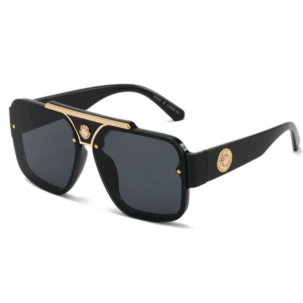 Dark Black Lens‎ Sunglasses Men Hip Hop Cholo Outdoor Gangs Style Large Lentes